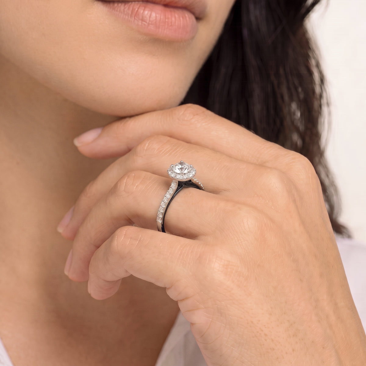 Enchanted Star 10K White Gold and Black Rhodium with 3/8 CTTW Lab Grown Diamond, Disney's Maleficient Promise Ring