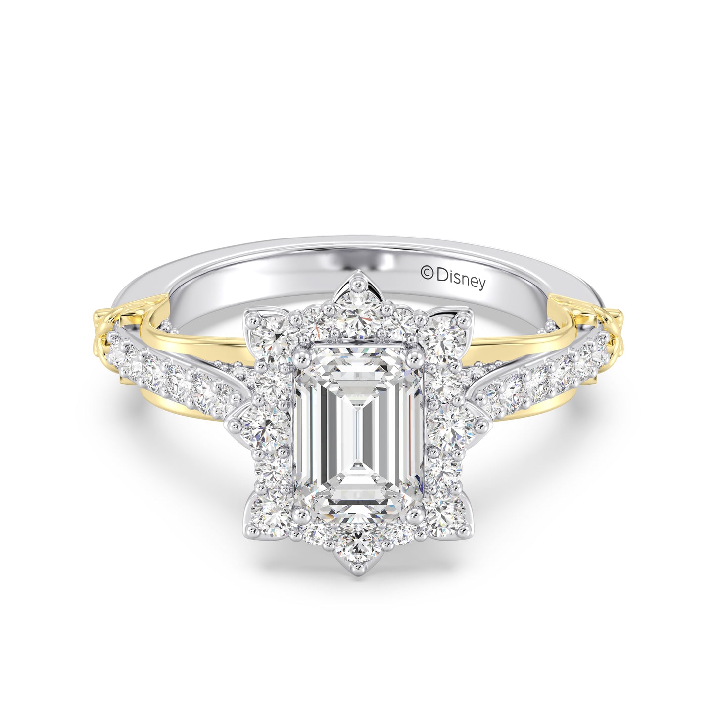 Enchanted Star Lab Grown Diamond 14K Gold Belle Halo Engagement Ring with Rose Gallery