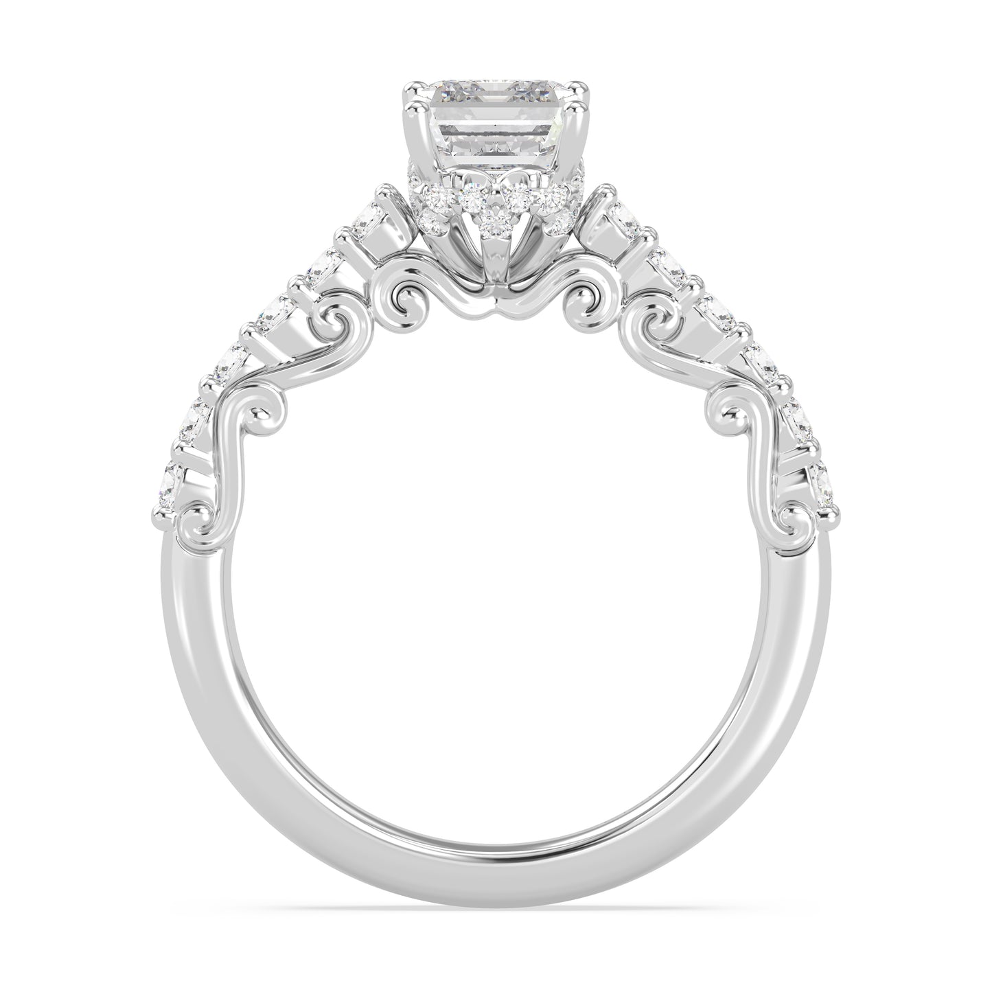 Enchanted Star Lab Grown Diamond 14K Gold Cinderella Filigree Engagement Ring