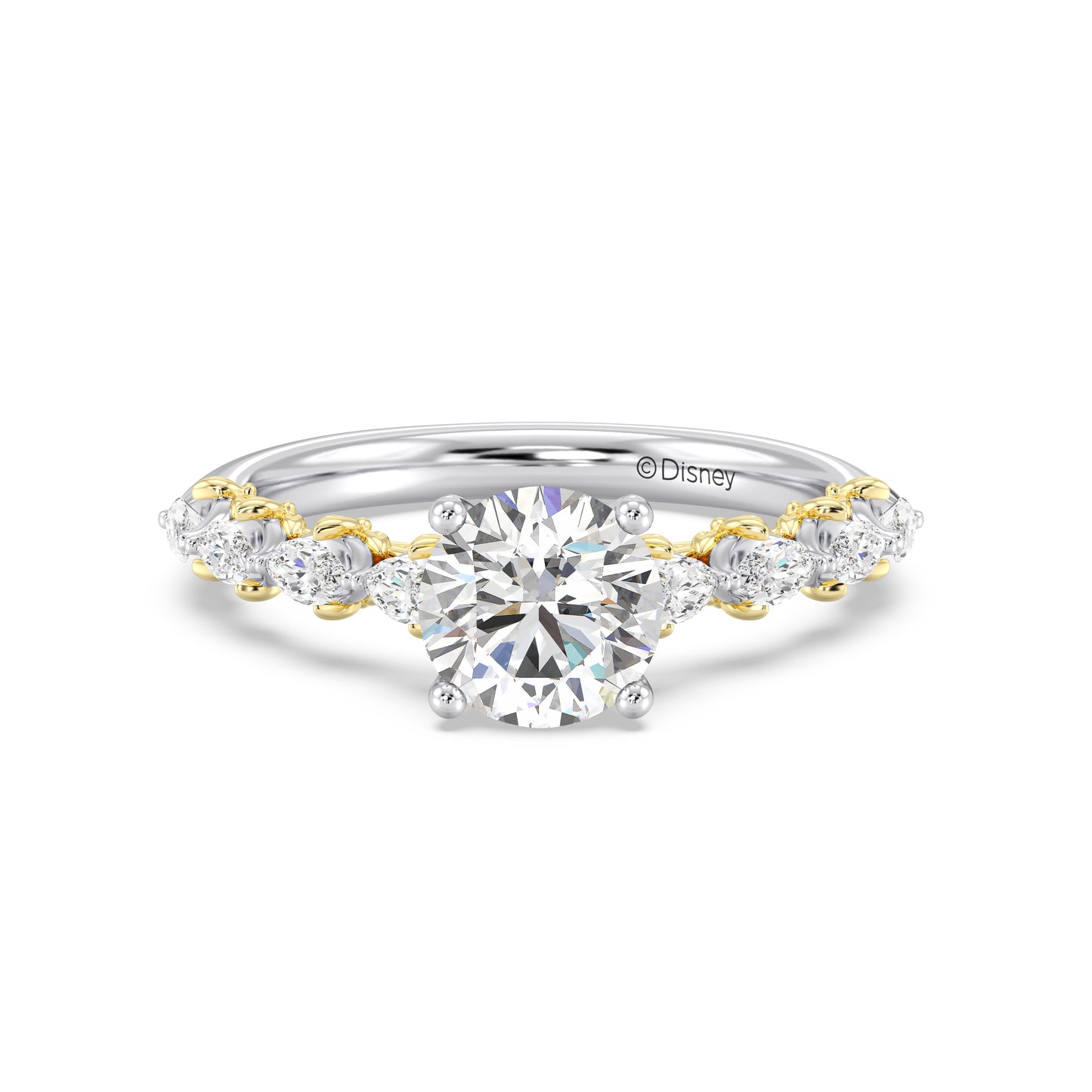 Enchanted Star Lab Grown Diamond 14K Gold Rapunzel Magic Flower Engagement Ring