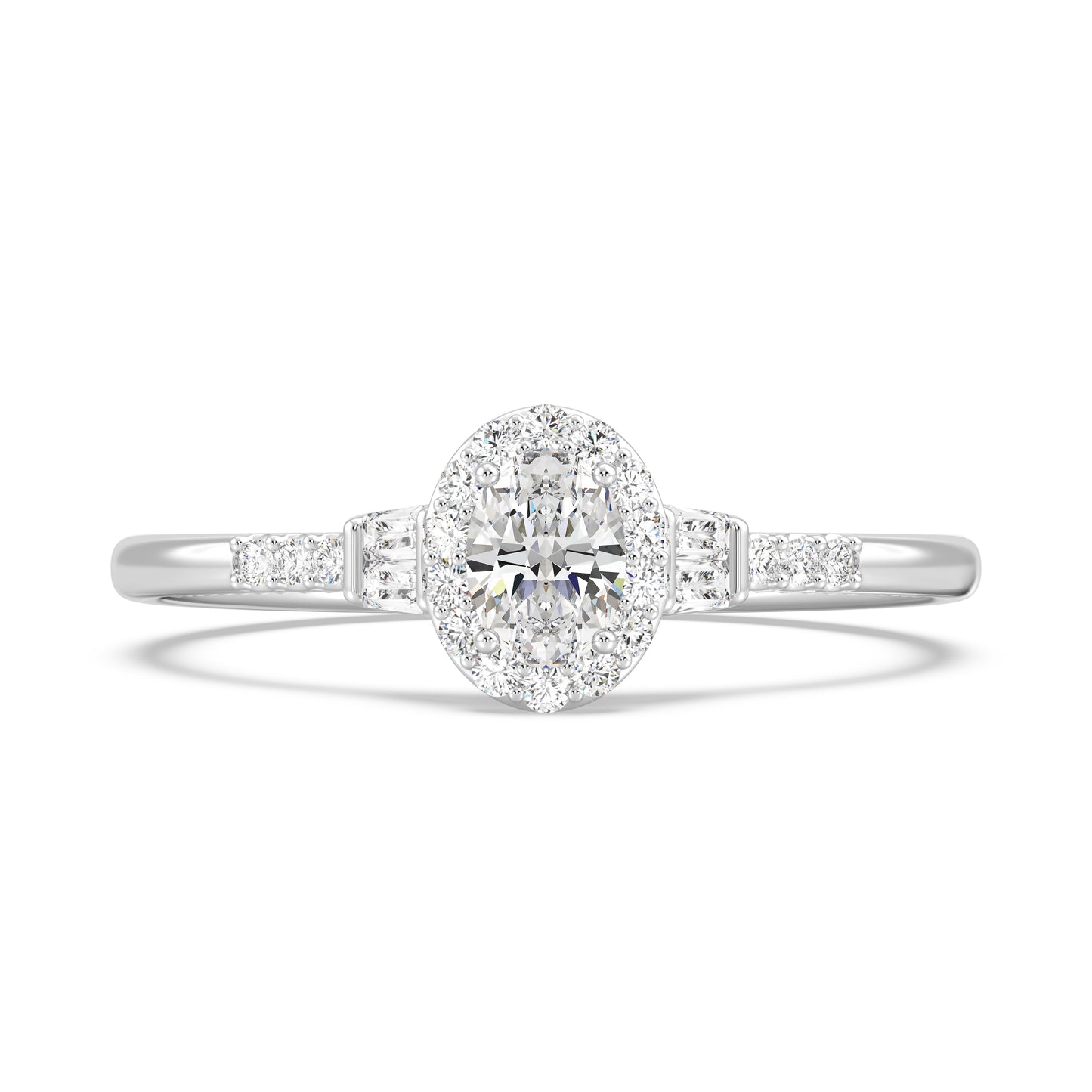 Enchanted Star 14K White and Rose Gold with 1/2 CTTW Lab Grown Diamond, Disney's Belle Promise Ring