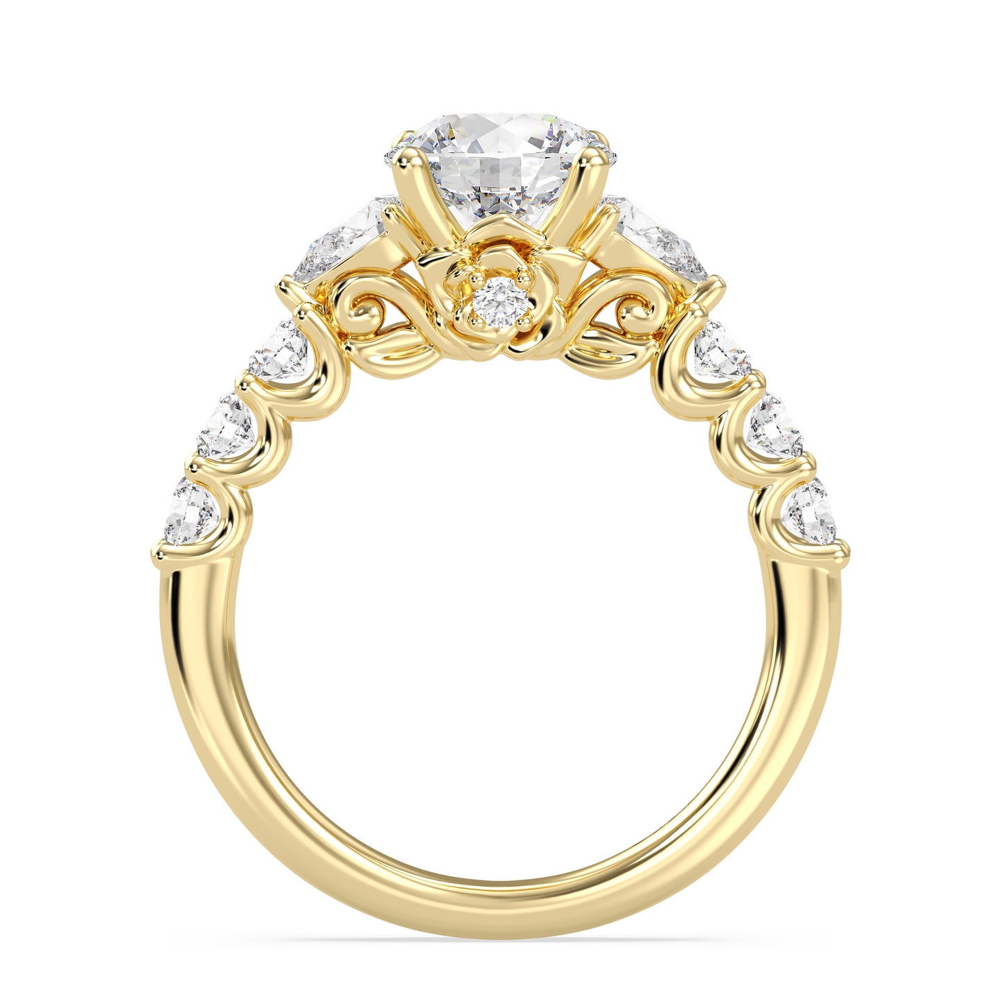 Enchanted Star Lab Grown Diamond 14K Gold Belle Gallery Engagement Ring