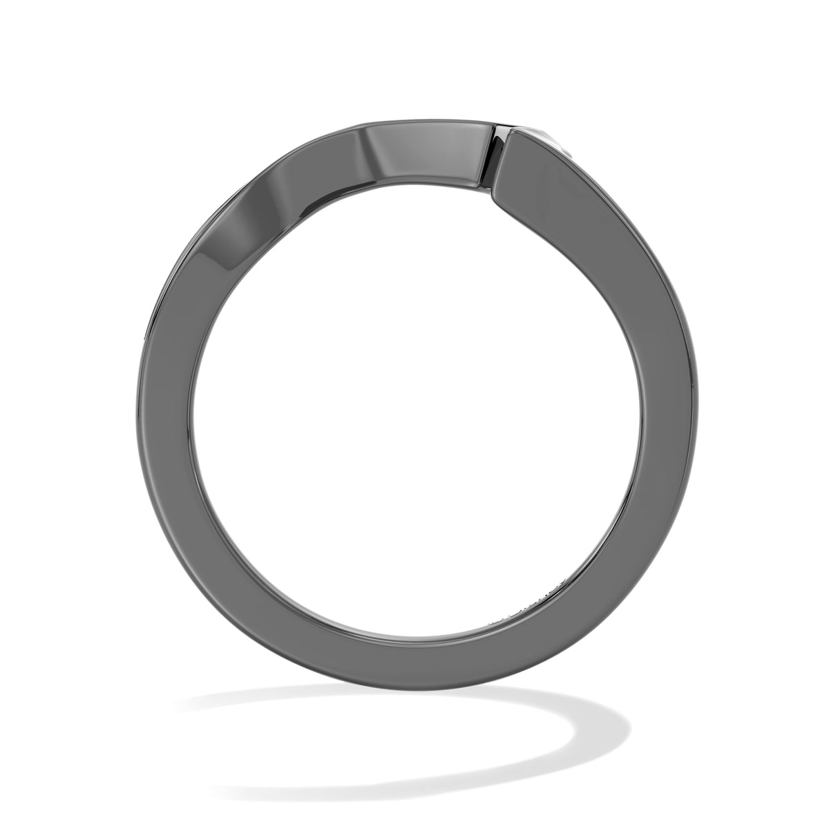 Disney Jewels Black Rhodium over 14K Gold with 1/8 CTTW Lab Grown Diamonds Disney Tim Burton's The Nightmare Before Christmas Engagement Band