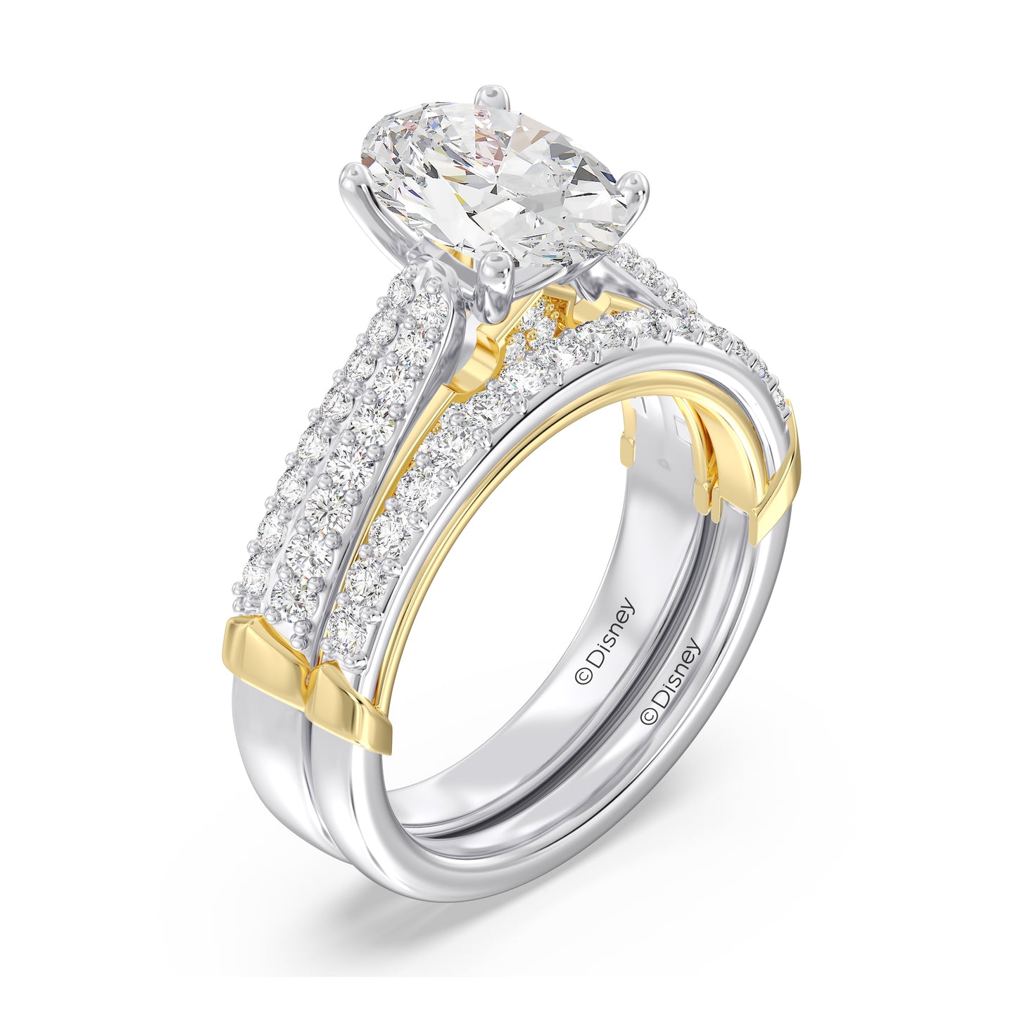 Enchanted Star 14K Gold With 1/4 CTTW Lab Grown Diamonds, Disney's Aurora Wedding Band