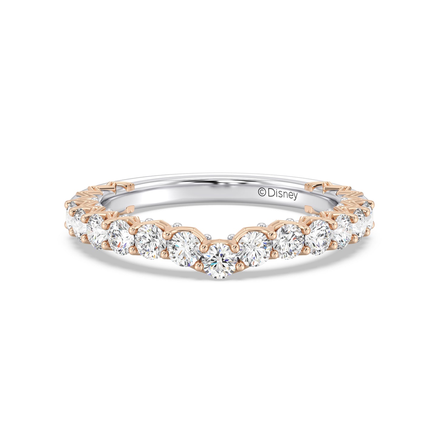 Enchanted Star 14K Gold With 3/4 CTTW Lab Grown Diamonds, Disney's Aurora Wedding Band