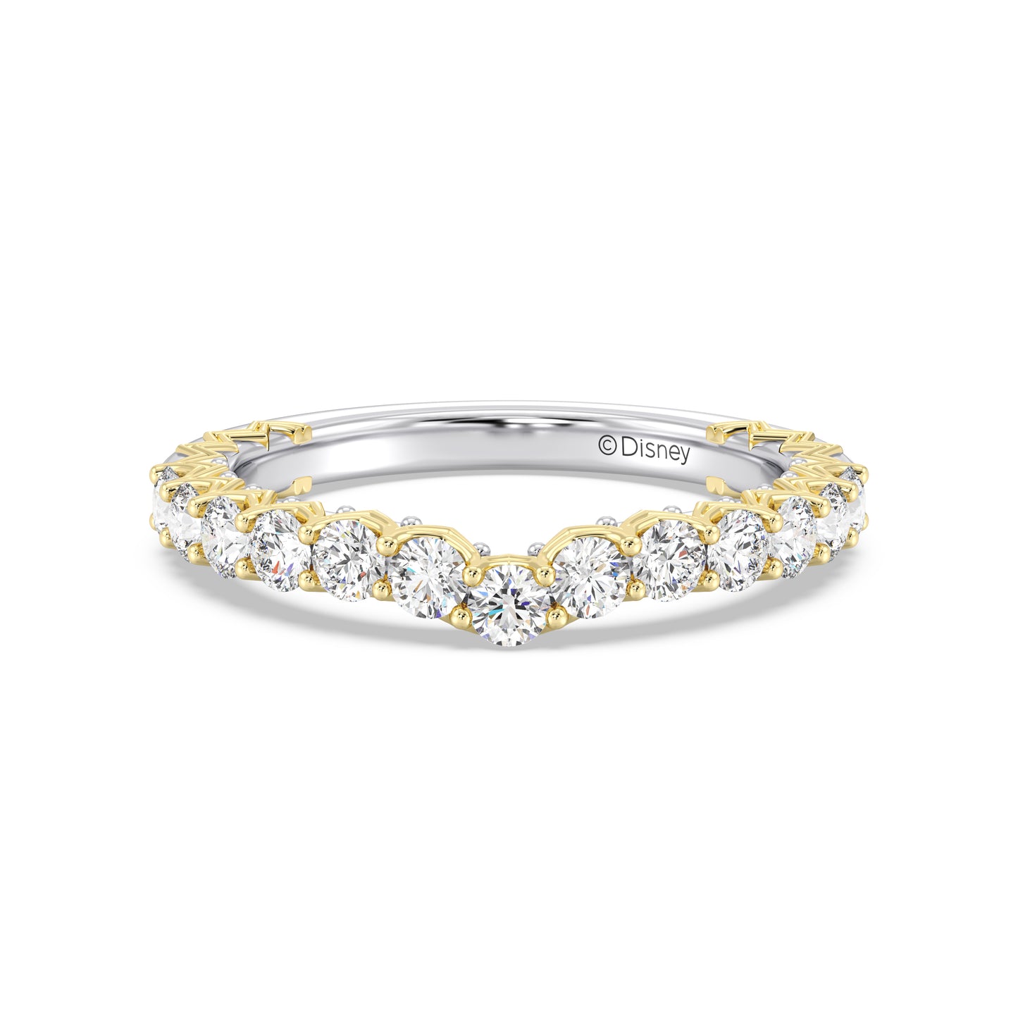 Enchanted Star 14K Gold With 3/4 CTTW Lab Grown Diamonds, Disney's Aurora Wedding Band