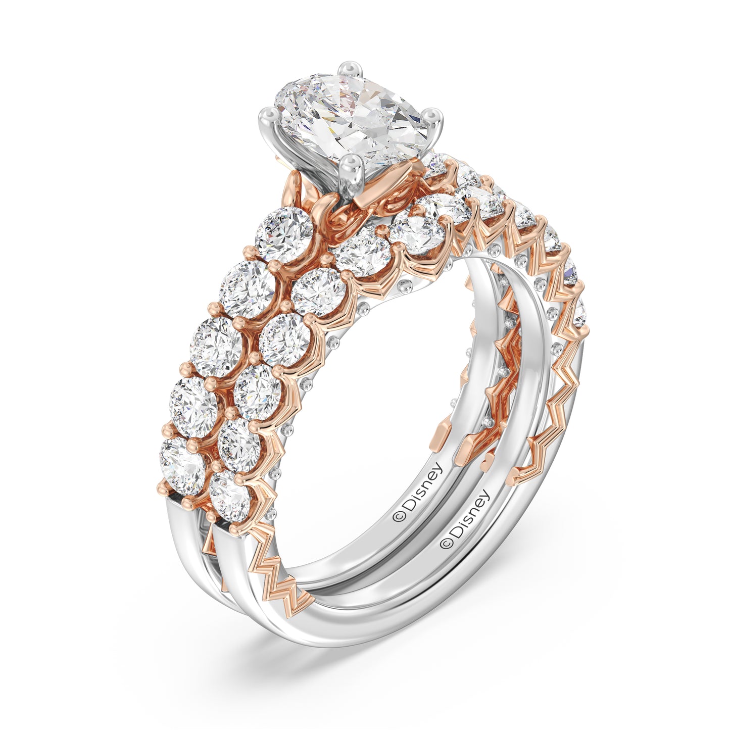 Enchanted Star 14K Gold With 3/4 CTTW Lab Grown Diamonds, Disney's Aurora Wedding Band