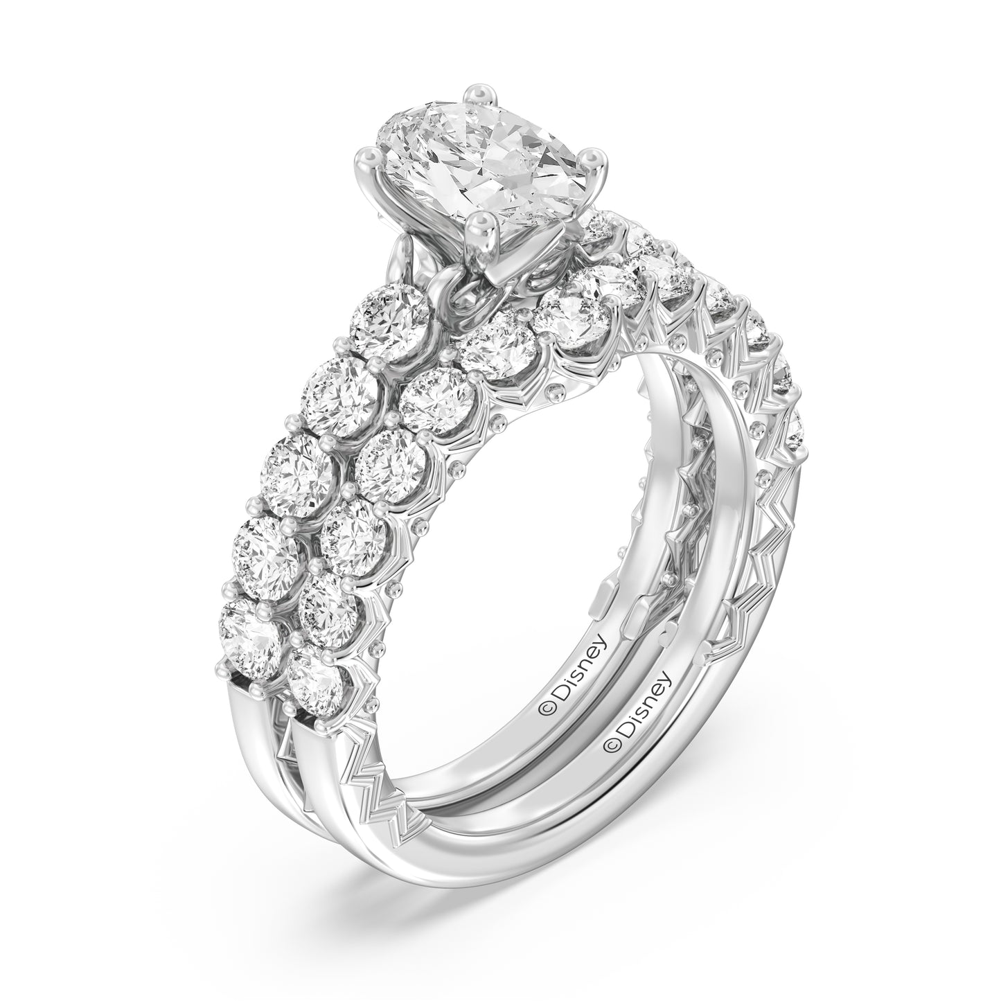 Enchanted Star 14K Gold With 3/4 CTTW Lab Grown Diamonds, Disney's Aurora Wedding Band