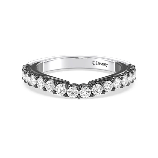 Enchanted Star 14K Gold and Black Rhodium with 3/4 CTTW Lab Grown Diamond, Disney's Ursula Wedding Band
