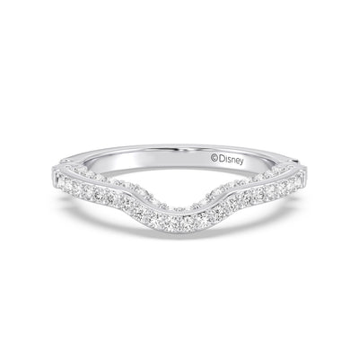 Enchanted Star 14K Rose Gold With 5/8 CTTW Lab Grown Diamonds, Disney's Aurora Wedding Band