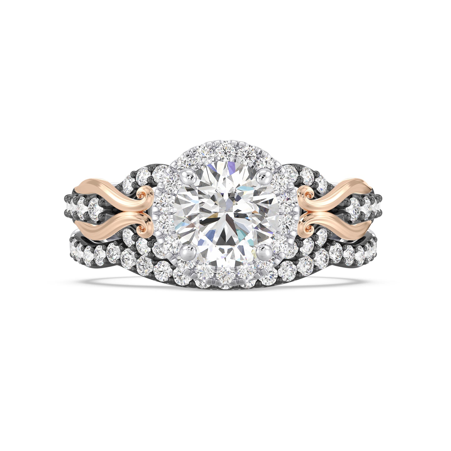 Enchanted Star 14K Gold and Black Rhodium with 1/4 CTTW Lab Grown Diamond, Disney's Ursula Wedding Band