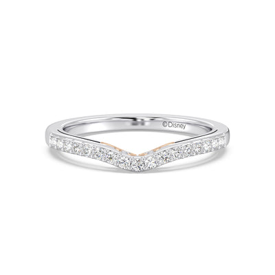 Enchanted Star 14K Gold With 1/5 CTTW Lab Grown Diamonds, Disney's Ariel Wedding Band
