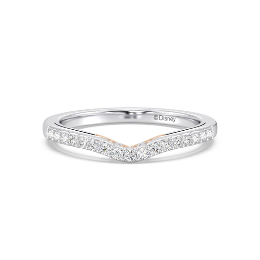 Enchanted Star 14K Gold With 1/5 CTTW Lab Grown Diamonds, Disney's Ariel Wedding Band