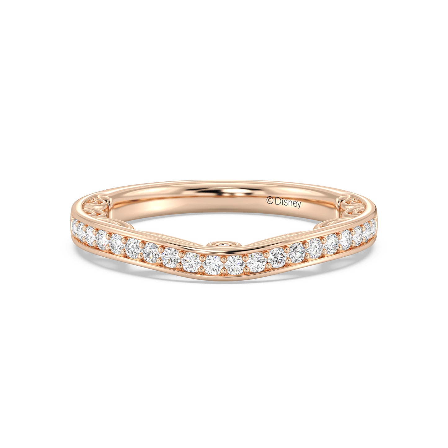 Enchanted Disney Fine Jewelry Cinderella Wedding Band