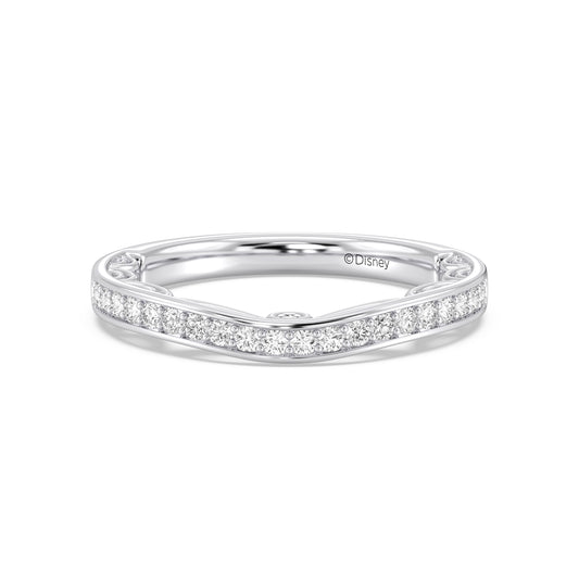 Enchanted Star 14K Gold With 1/4 CTTW Lab Grown Diamonds, Disney's Cinderella Wedding Band