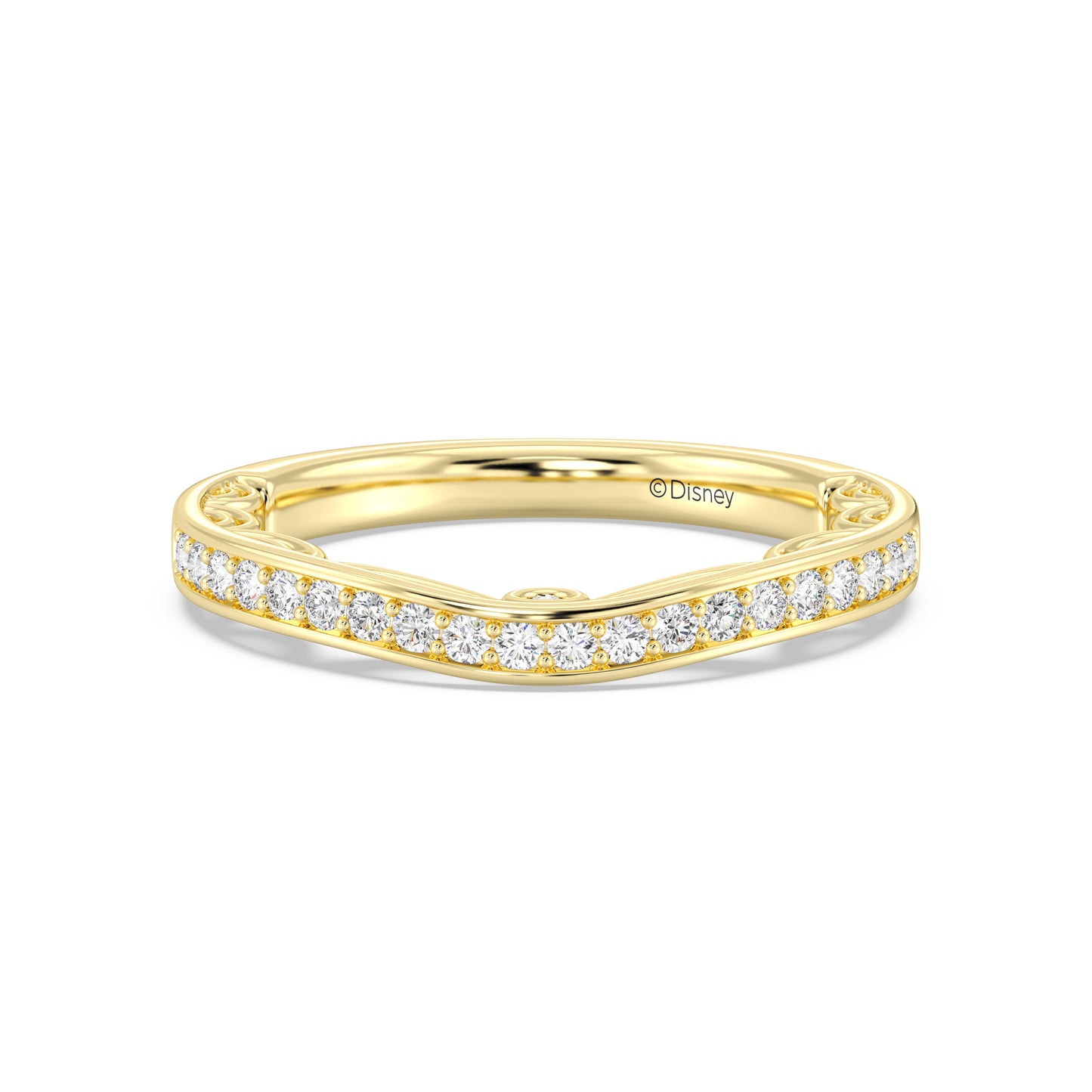 Enchanted Disney Fine Jewelry Cinderella Wedding Band