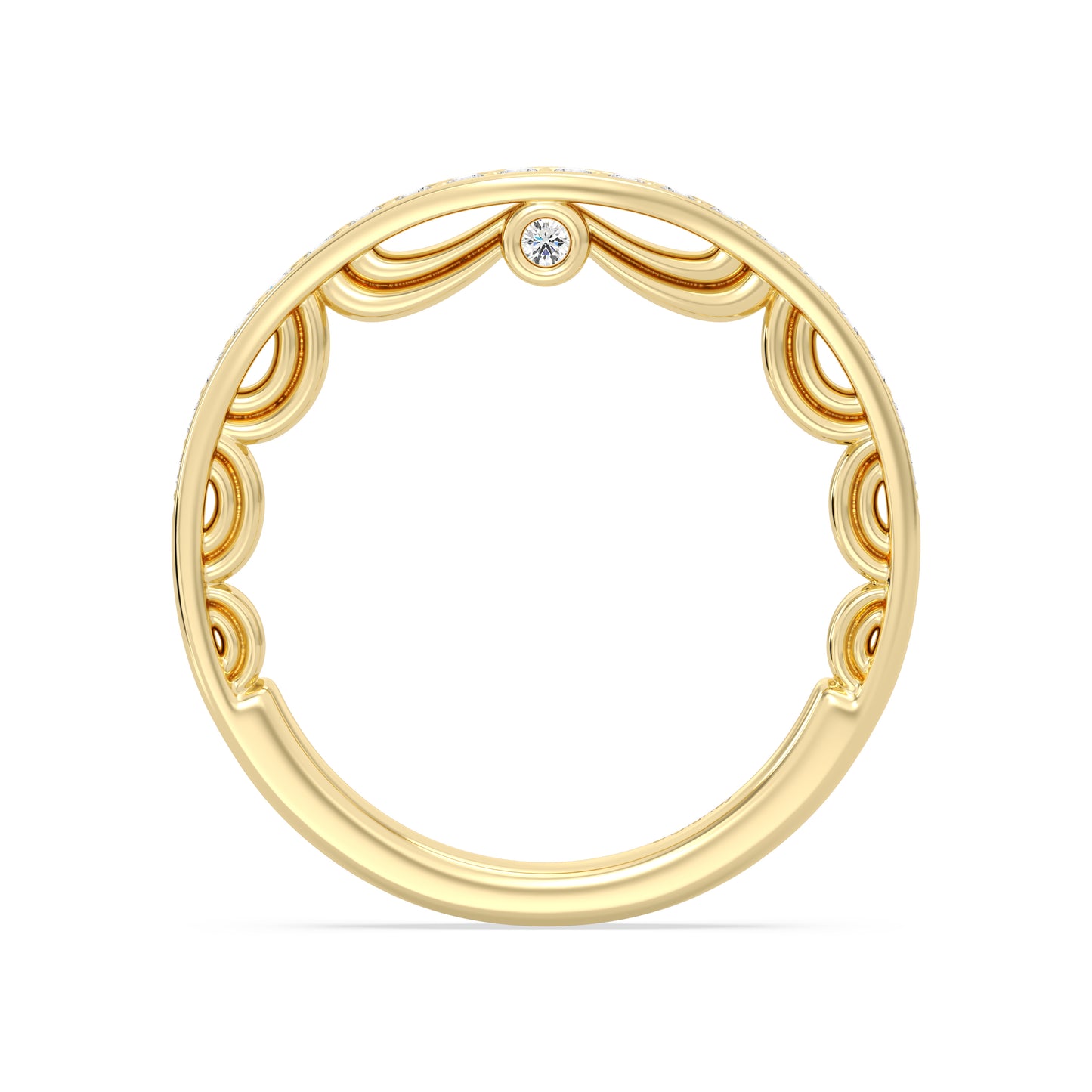 Enchanted Disney Fine Jewelry Cinderella Wedding Band