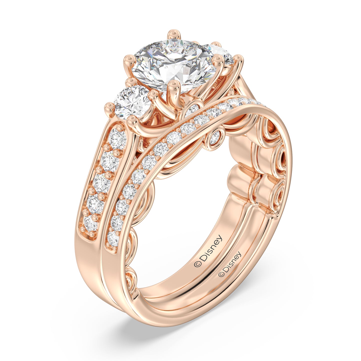 Enchanted Disney Fine Jewelry Cinderella Wedding Band