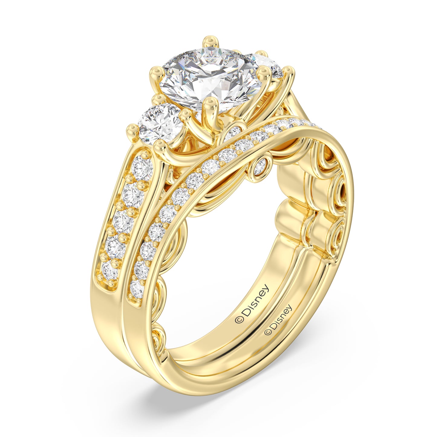 Enchanted Disney Fine Jewelry Cinderella Wedding Band