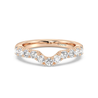Enchanted Star 14K Gold With 7/8 CTTW Lab Grown Diamonds, Disney's Cinderella Wedding Band
