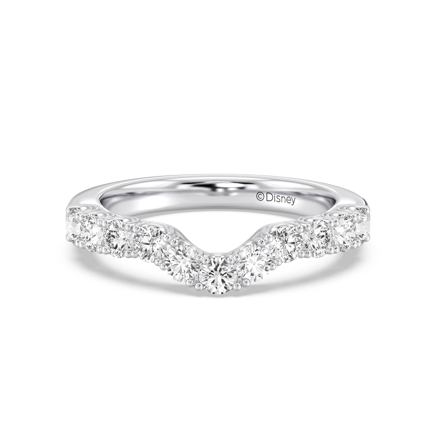 Enchanted Disney Fine Jewelry Cinderella Wedding Band