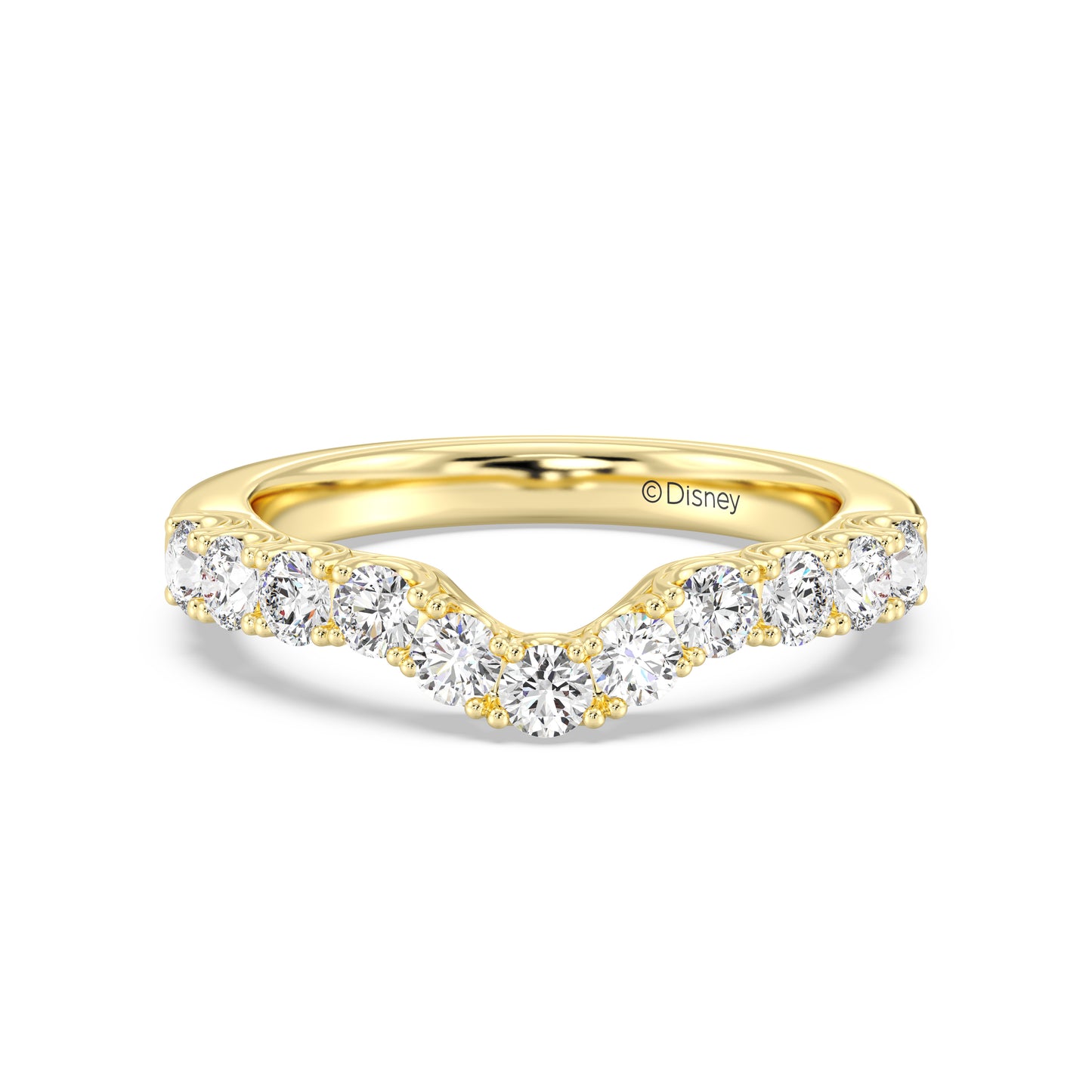 Enchanted Disney Fine Jewelry Cinderella Wedding Band