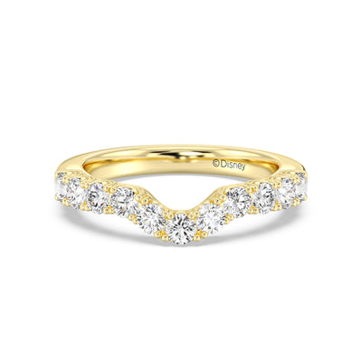 Enchanted Star 14K Gold With 7/8 CTTW Lab Grown Diamonds, Disney's Cinderella Wedding Band