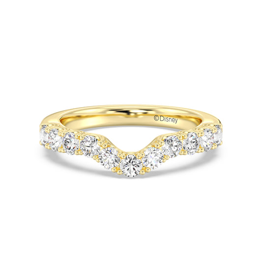 Enchanted Star 14K Gold With 7/8 CTTW Lab Grown Diamonds, Disney's Cinderella Wedding Band