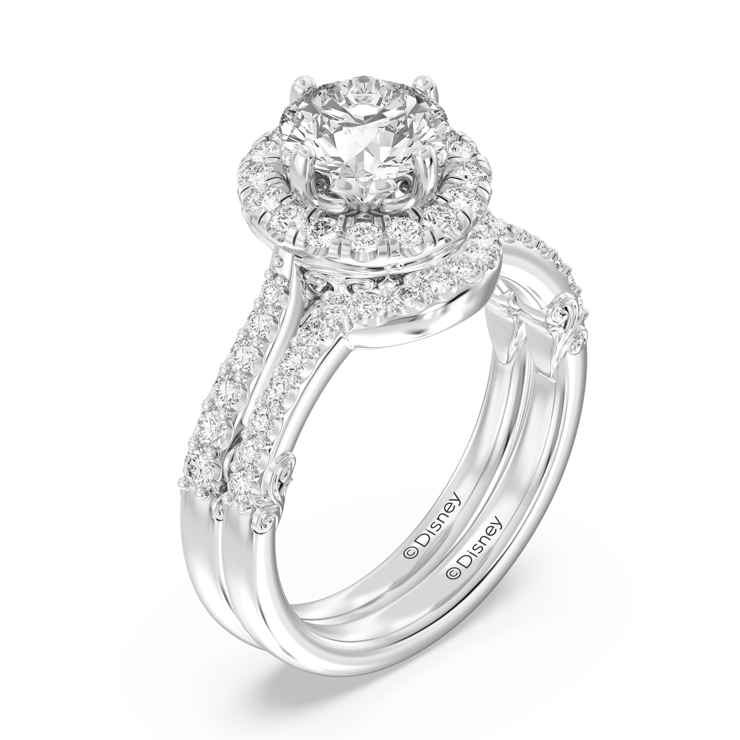 Enchanted Disney Fine Jewelry Aurora Wedding Band