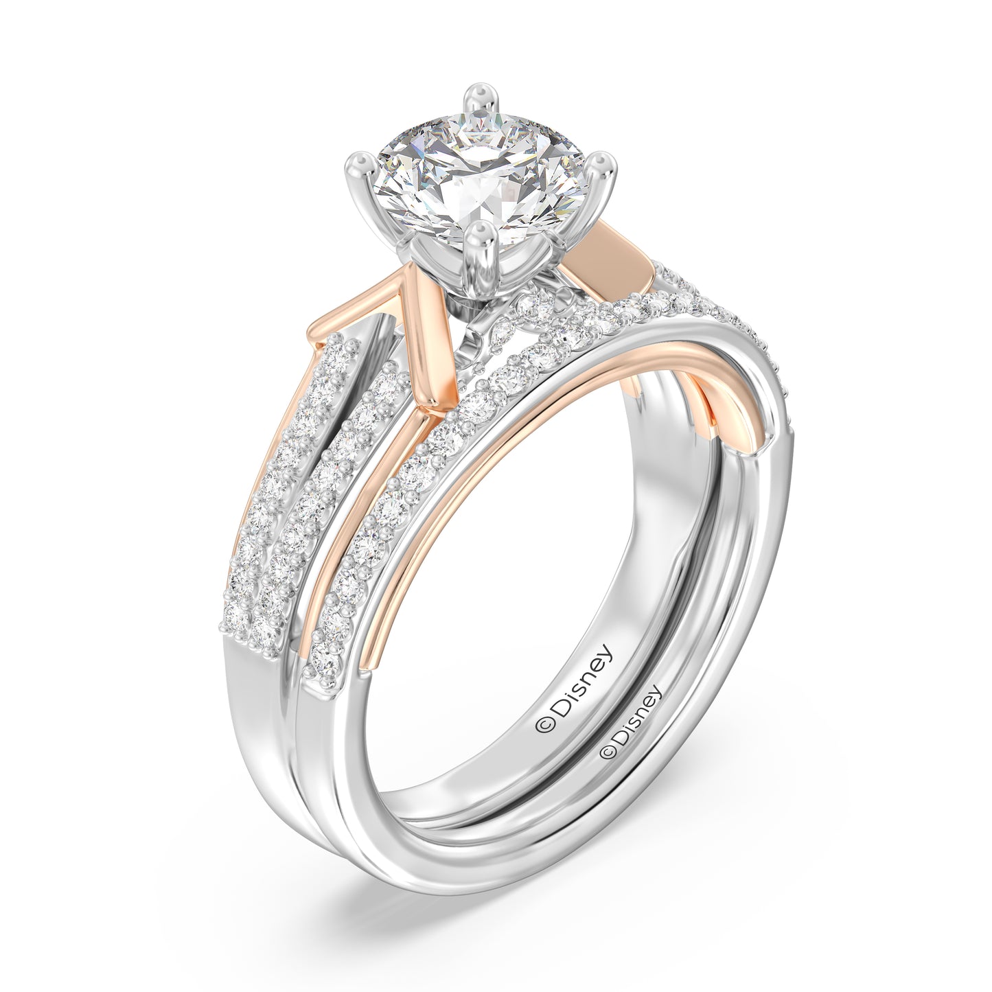 Enchanted Disney Fine Jewelry Aurora Wedding Band