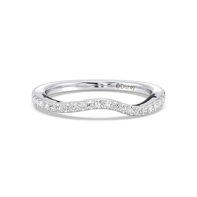 Enchanted Star 14K Gold and Black Rhodium with 1/5 CTTW Lab Grown Diamond, Disney's Maleficent Wedding Band
