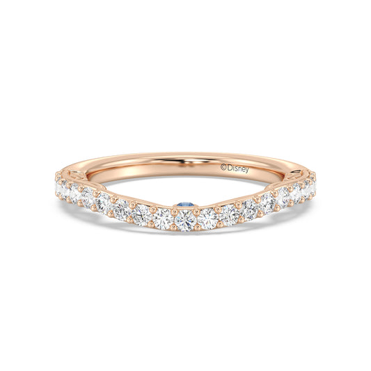 Enchanted Star 14K Gold With 3/8 CTTW Lab Grown Diamonds, Disney's Cinderella Wedding Band