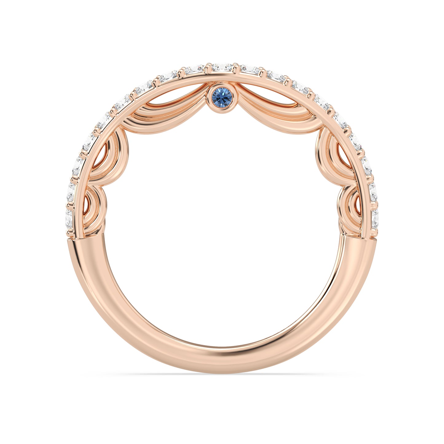 Enchanted Star 14K Gold With 3/8 CTTW Lab Grown Diamonds, Disney's Cinderella Wedding Band