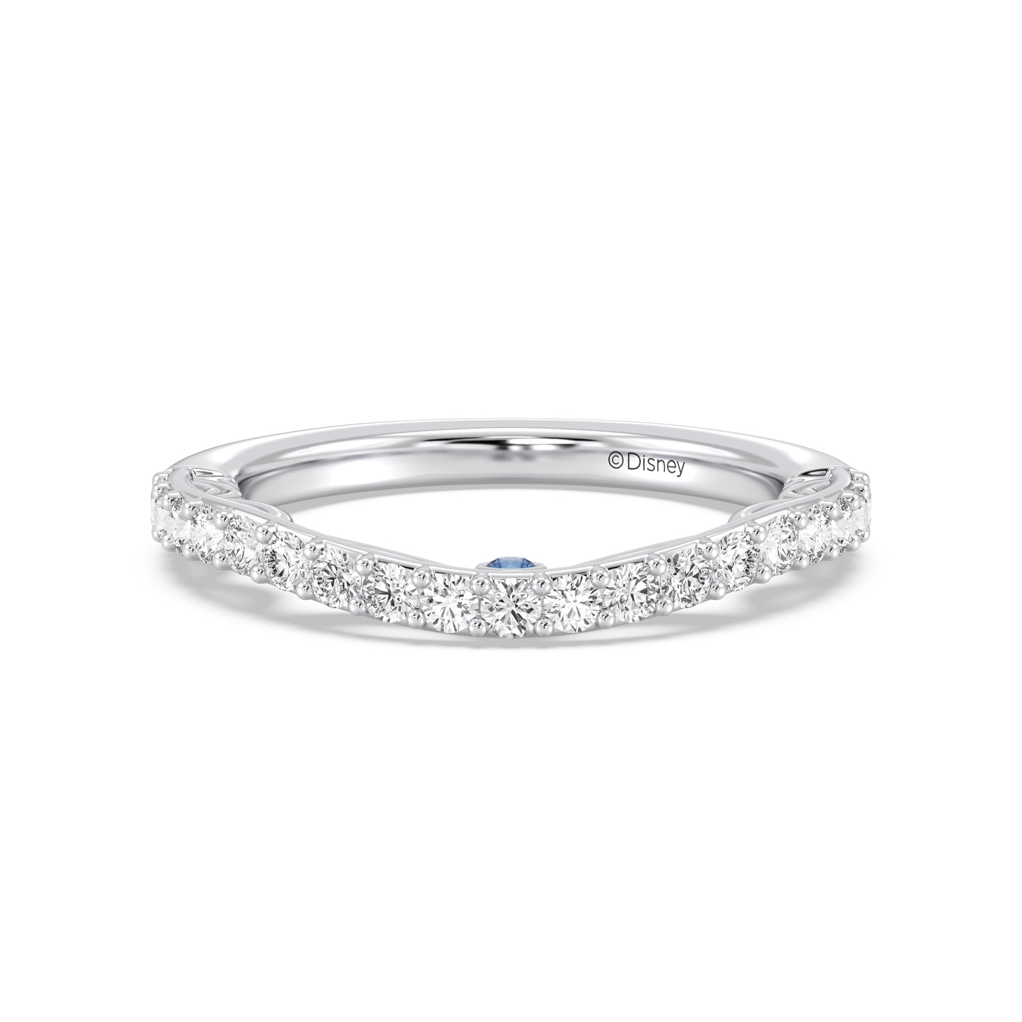 Enchanted Star 14K Gold With 3/8 CTTW Lab Grown Diamonds, Disney's Cinderella Wedding Band