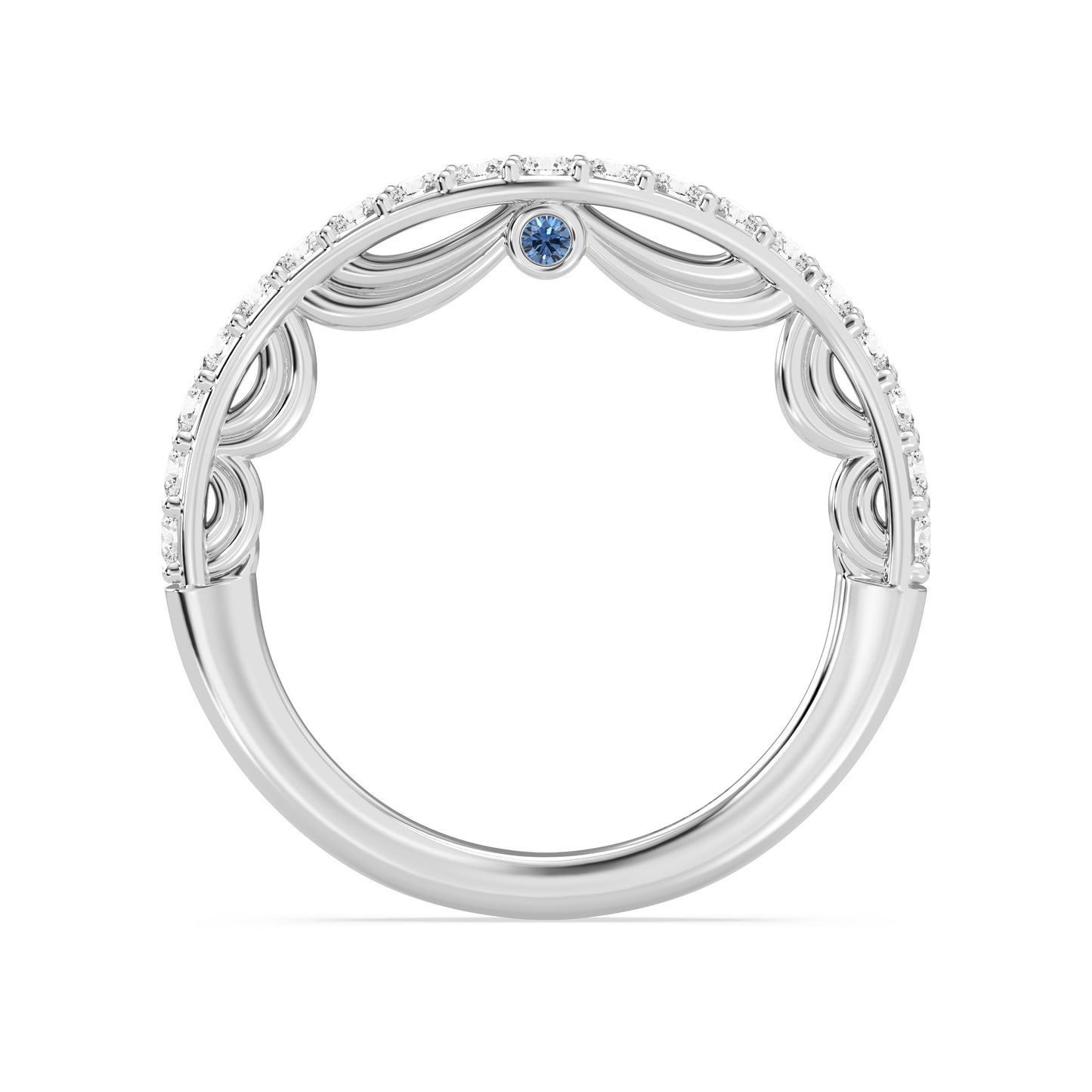 Enchanted Star 14K Gold With 3/8 CTTW Lab Grown Diamonds, Disney's Cinderella Wedding Band