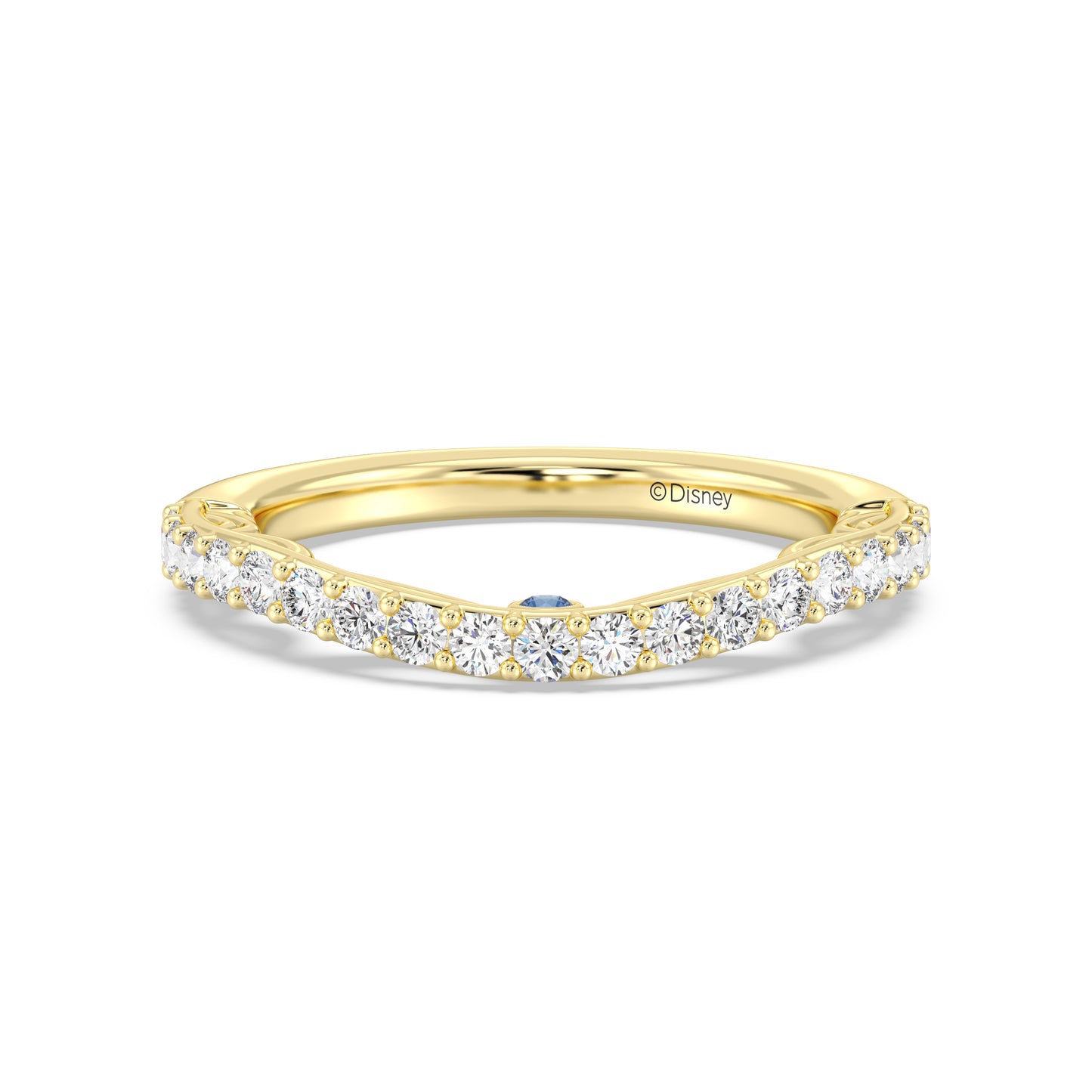 Enchanted Star 14K Gold With 3/8 CTTW Lab Grown Diamonds, Disney's Cinderella Wedding Band