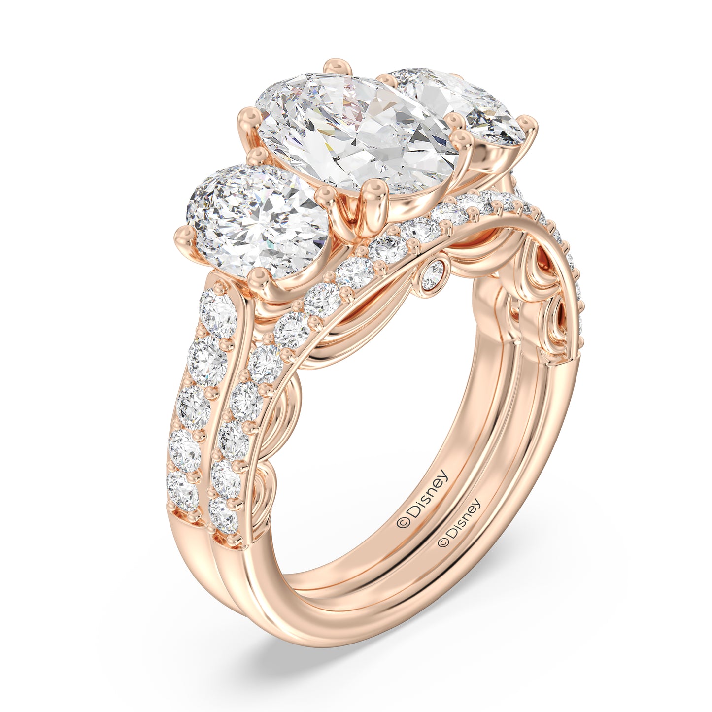 Enchanted Disney Fine Jewelry Cinderella Wedding Band