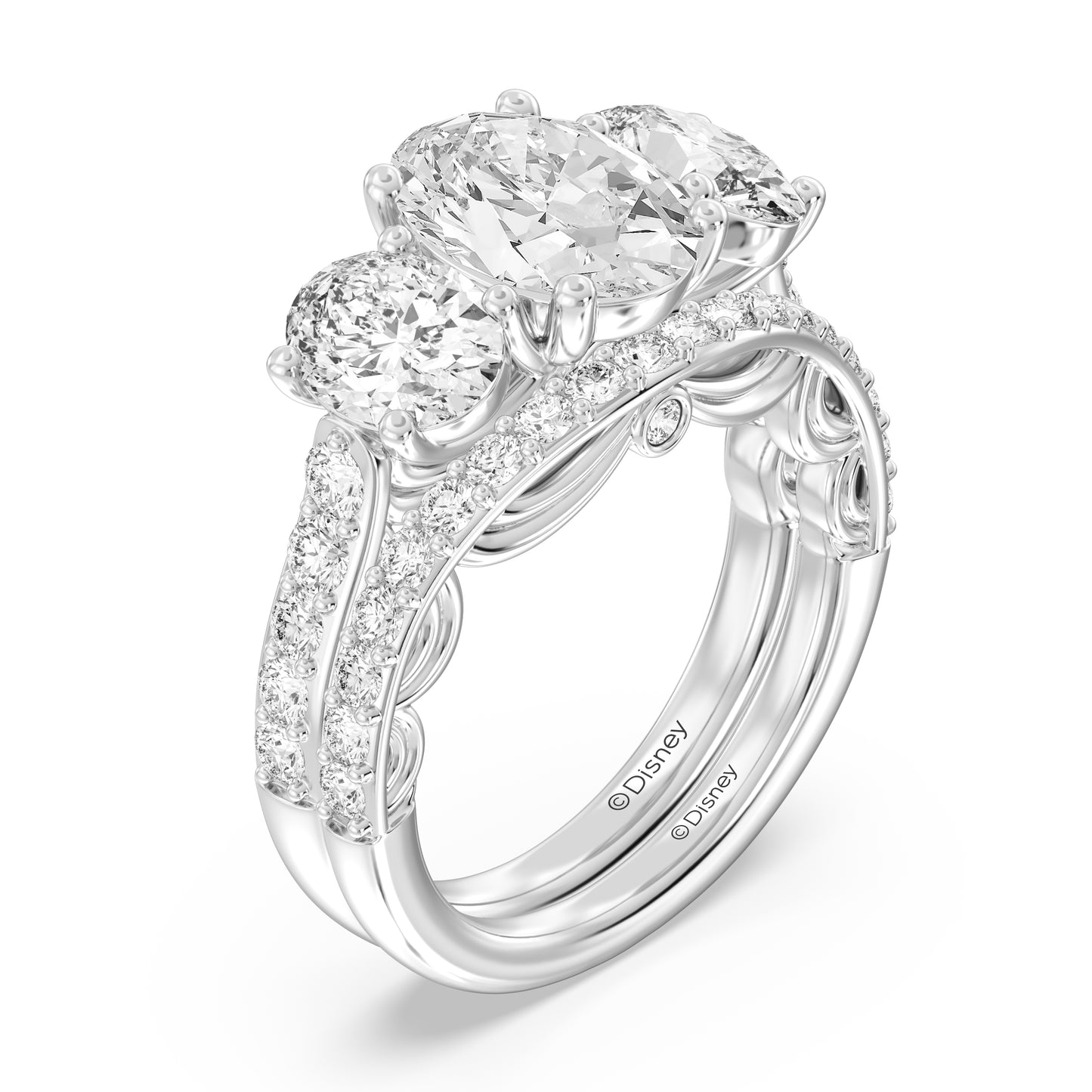 Enchanted Disney Fine Jewelry Cinderella Wedding Band