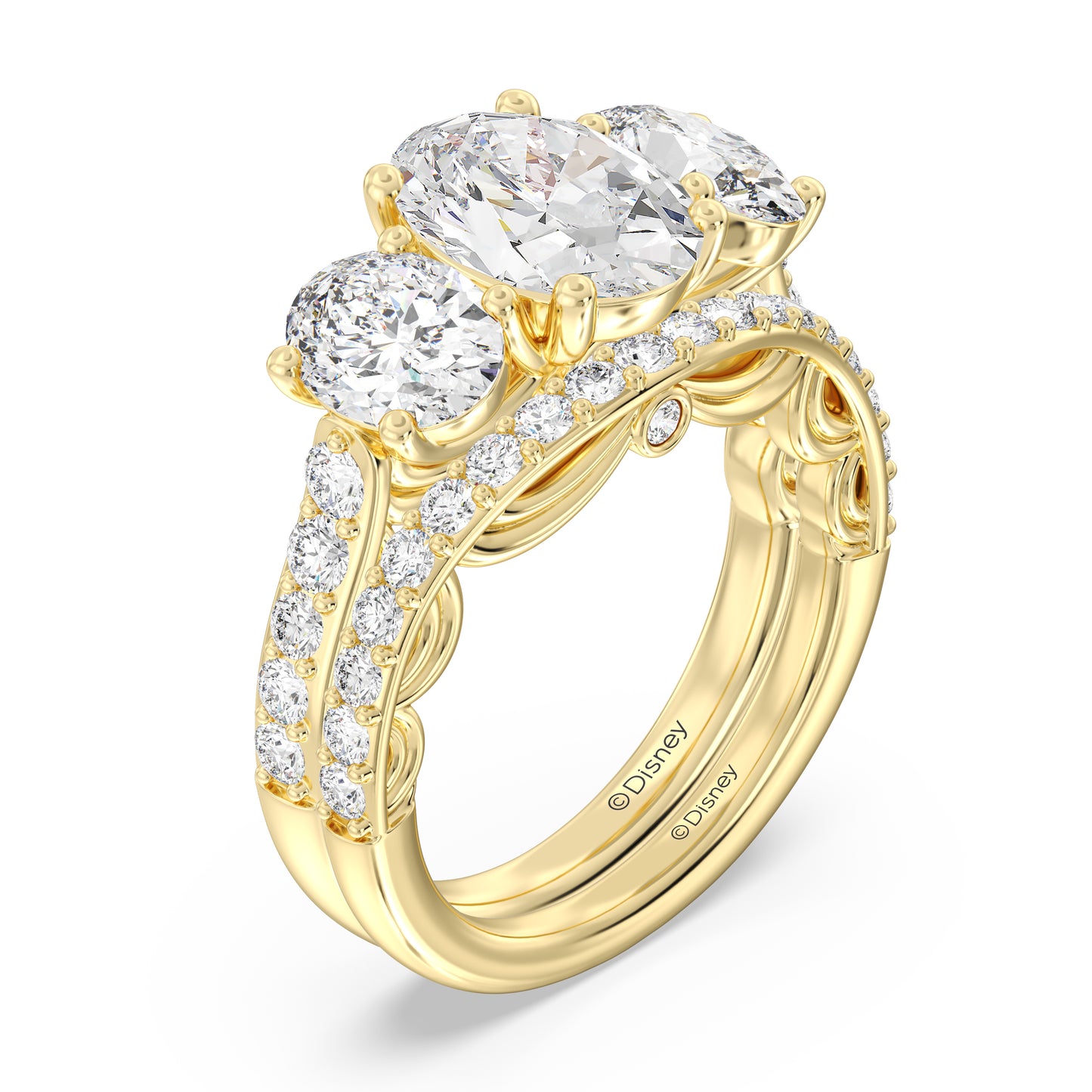 Enchanted Disney Fine Jewelry Cinderella Wedding Band