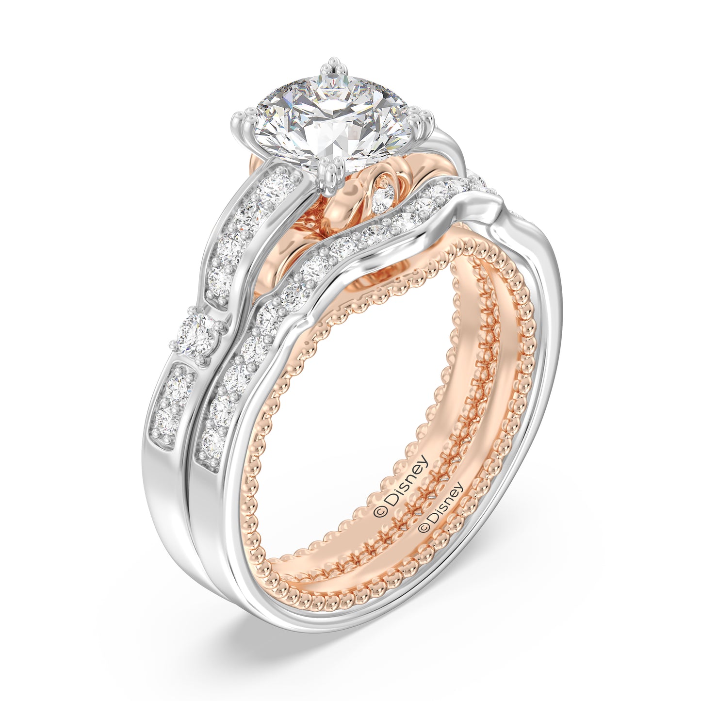 Enchanted Disney Fine Jewelry Cinderella Wedding Band