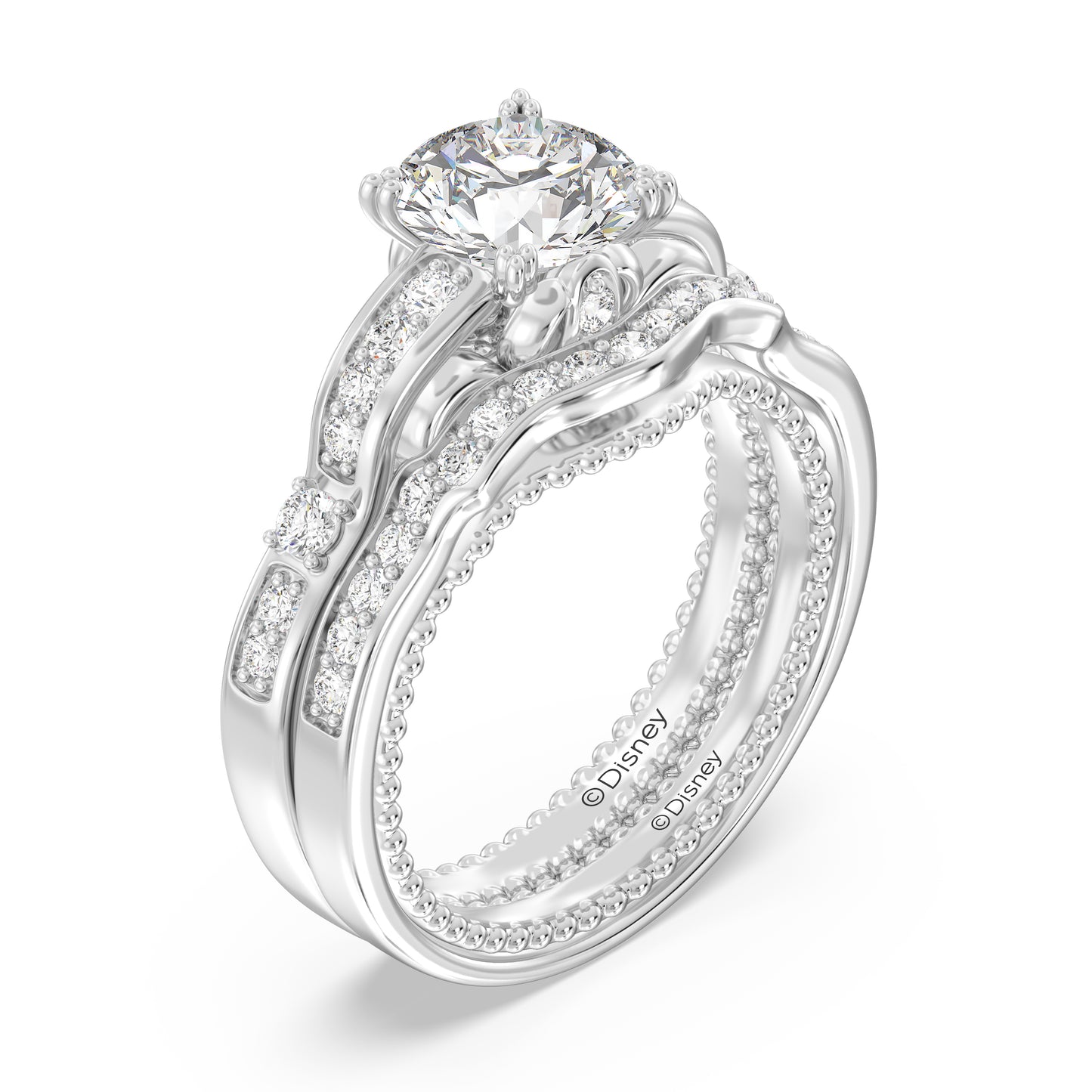 Enchanted Disney Fine Jewelry Cinderella Wedding Band