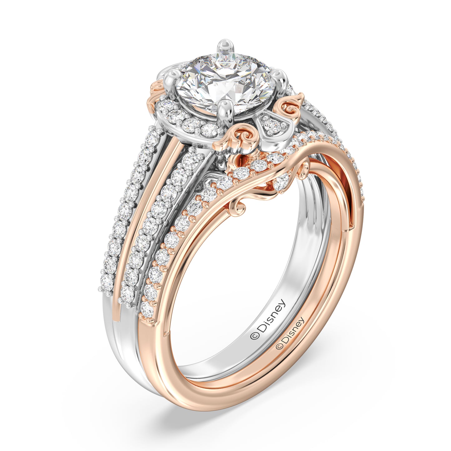 Enchanted Disney Fine Jewelry Belle Wedding Band