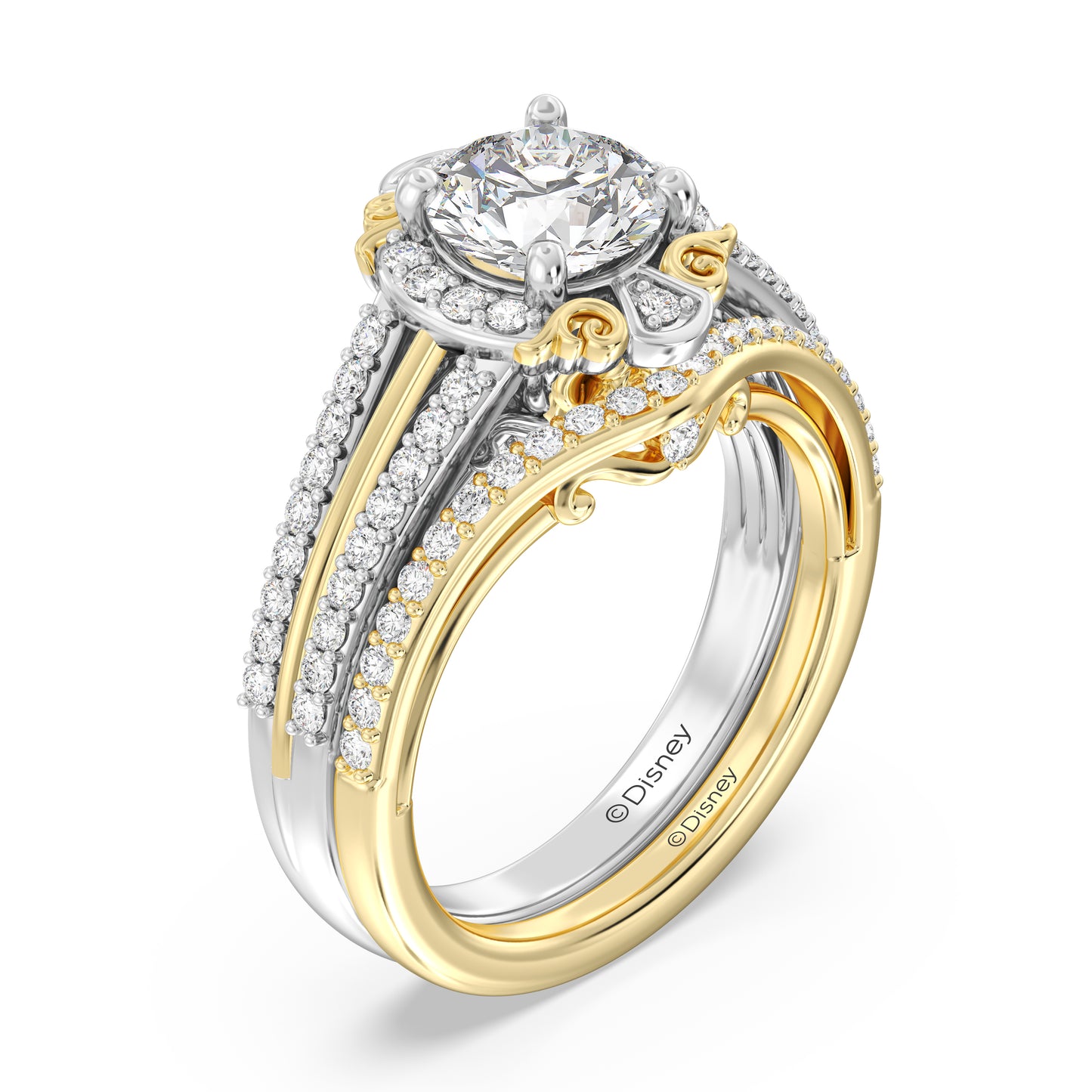Enchanted Disney Fine Jewelry Belle Wedding Band