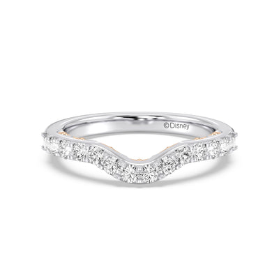 Enchanted Star 14K White and Rose Gold With 1/2 CTTW Lab Grown Diamonds, Disney's Ariel Wedding Band