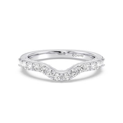Enchanted Star 14K White and Rose Gold With 1/2 CTTW Lab Grown Diamonds, Disney's Ariel Wedding Band