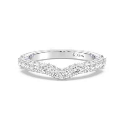 Enchanted Star 14K Rose Gold With 5/8 CTTW Lab Grown Diamonds, Disney's Aurora Wedding Band
