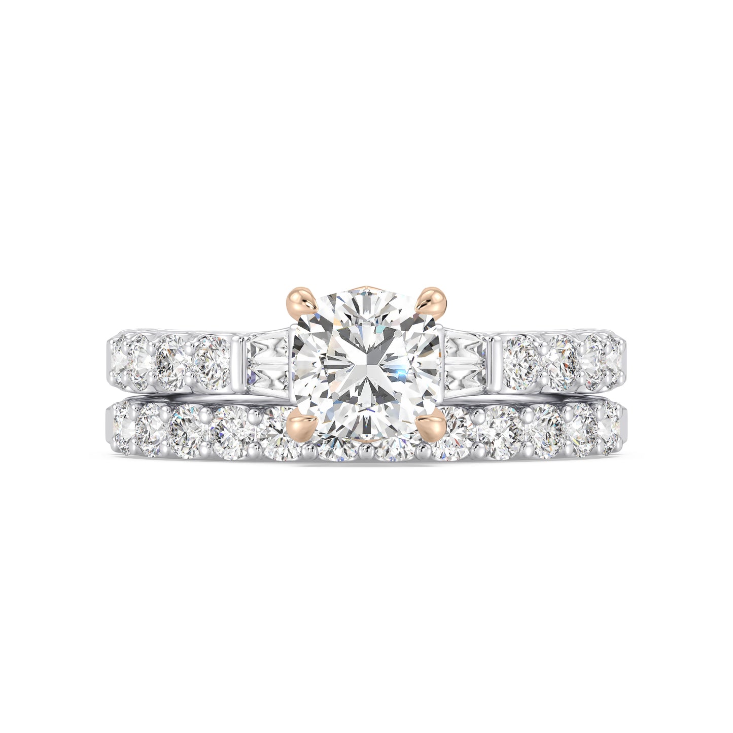 Enchanted Star 14K Gold With 7/8 CTTW Lab Grown Diamonds, Disney's Aurora Wedding Bands