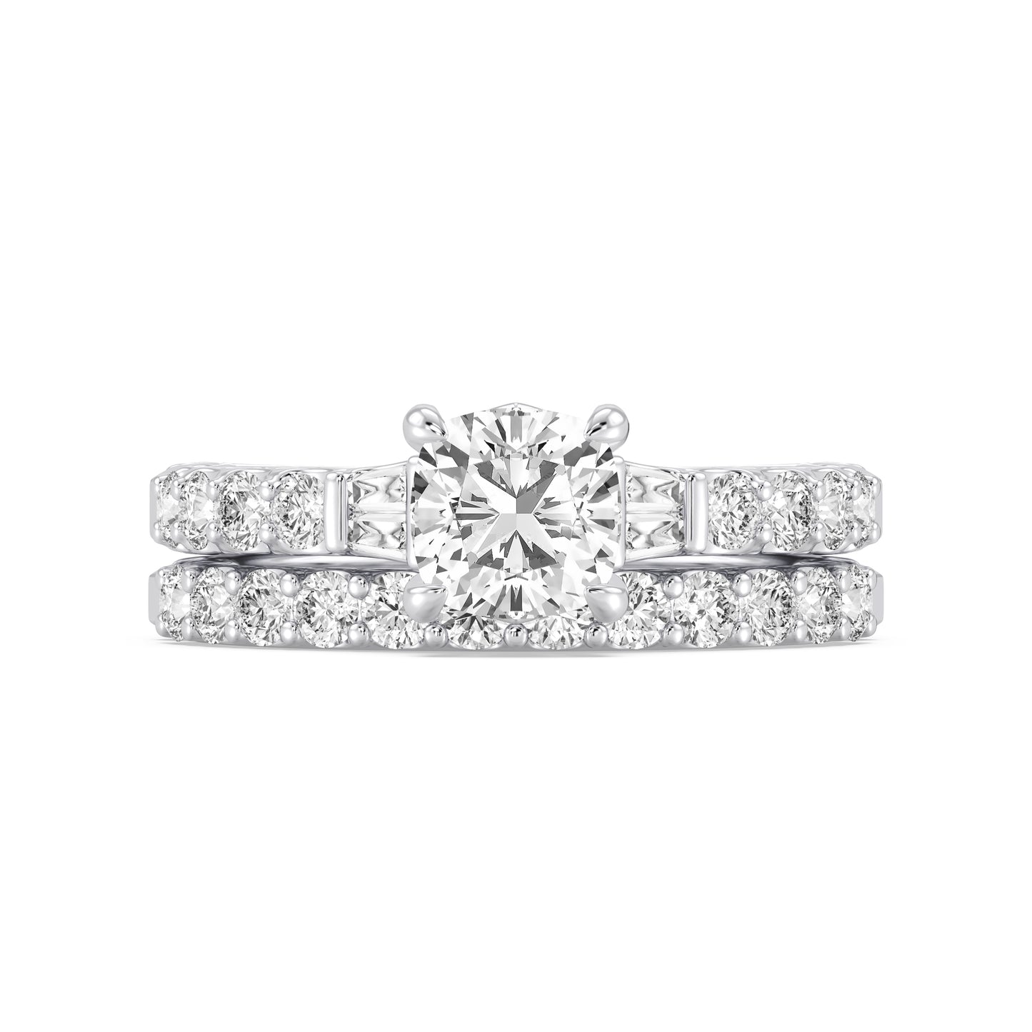 Enchanted Star 14K Gold With 7/8 CTTW Lab Grown Diamonds, Disney's Aurora Wedding Bands