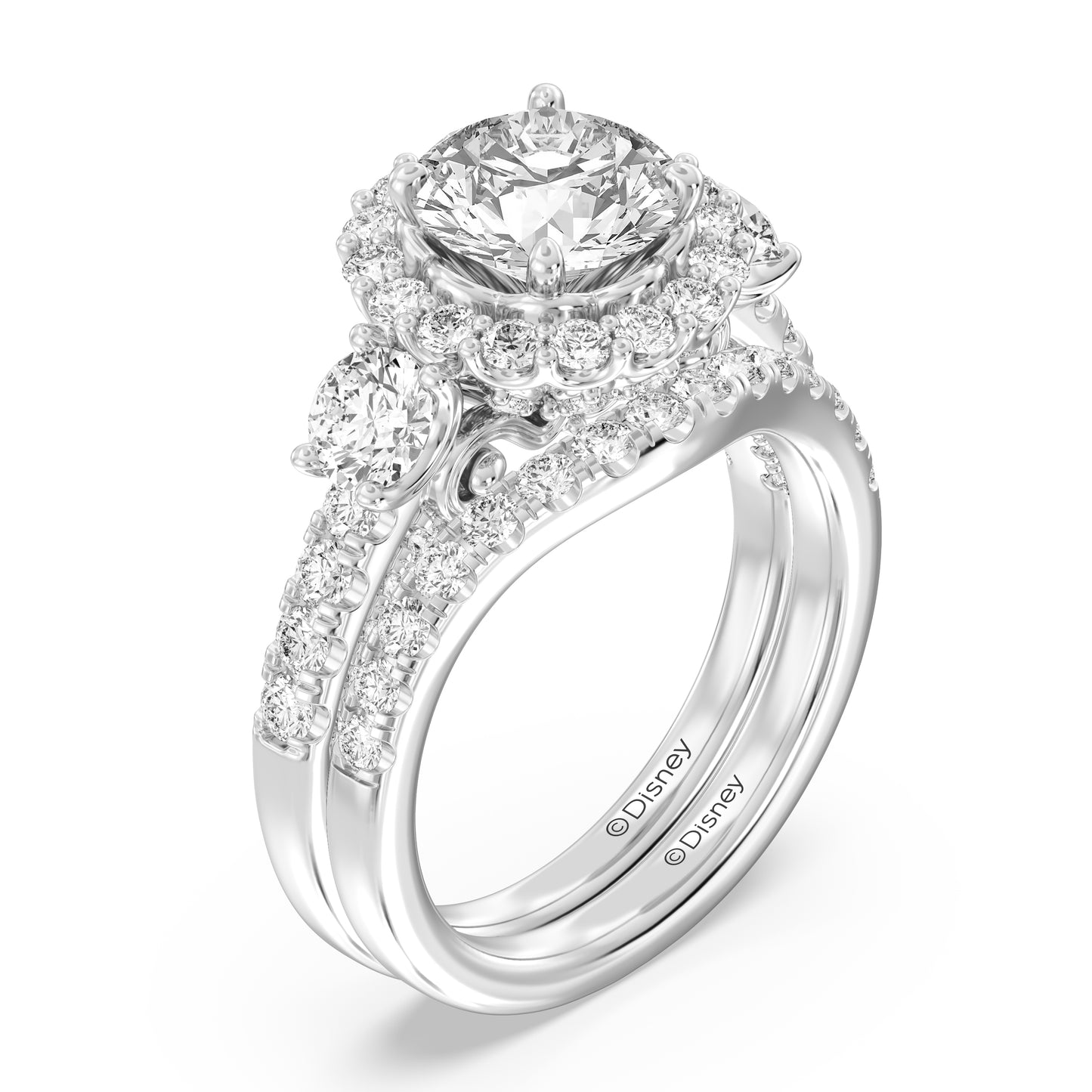 Enchanted Disney Fine Jewelry Cinderella Wedding Band