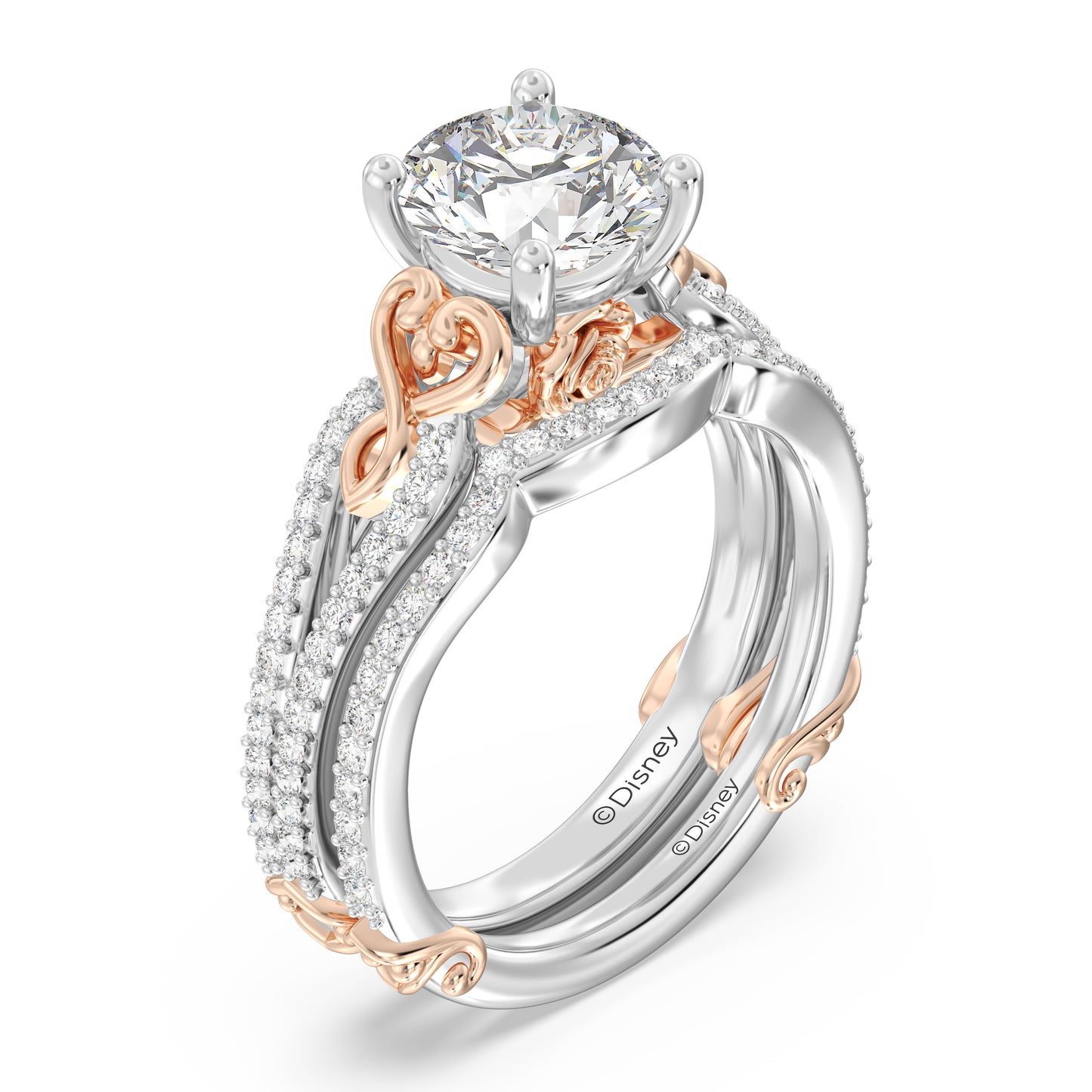 Enchanted Disney Fine Jewelry Belle Wedding Band